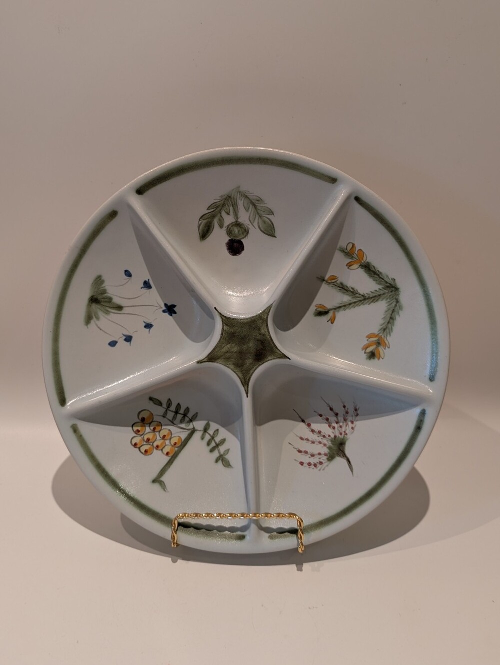 Vintage Buchan Scotland Thistle Ware Sectioned Serving Platter RARE
